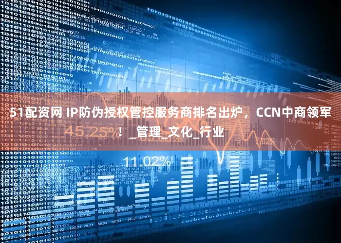 51配资网 IP防伪授权管控服务商排名出炉，CCN中商领军！_管理_文化_行业